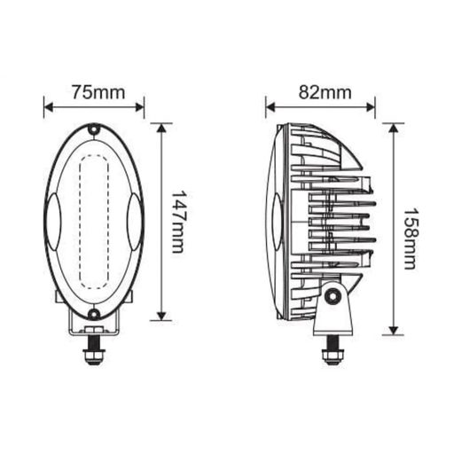 Gopart Ultraszéles fényvető LED munkalámpa ovális alakú 2400 lm 30 W