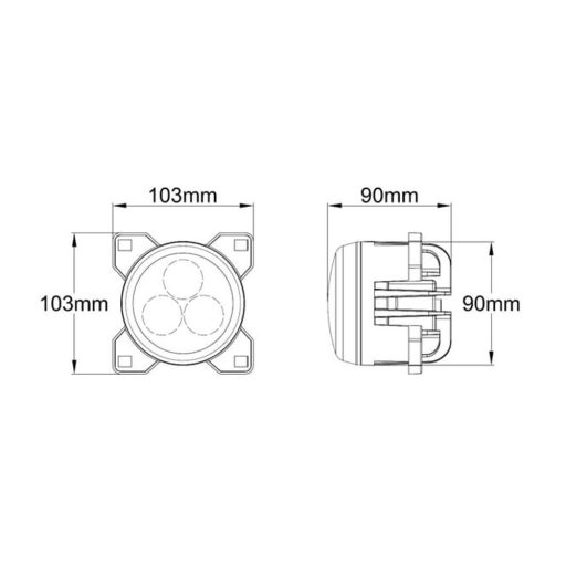 Gopart Fényvető LED munkalámpa kör alakú 4200 lm 42 W