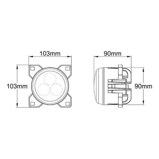 Gopart Fényvető LED munkalámpa kör alakú 4200 lm 42 W