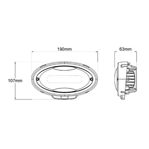 Gopart Ultraszéles fényvető LED munkalámpa ovális alakú 3500 lm 40 W