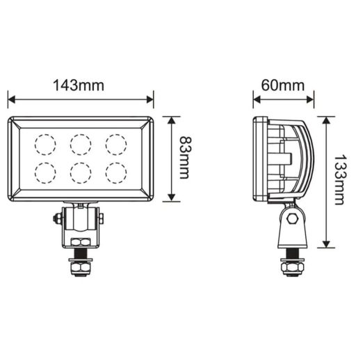 Gopart Fényvető LED munkalámpa téglalap alakú 2400 lm 30 W
