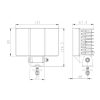 Gopart Széles sugarú fényvető LED munkalámpa téglalap alakú 5700 lm 60 W