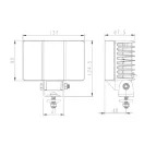 Gopart Széles sugarú fényvető LED munkalámpa téglalap alakú 5700 lm 60 W