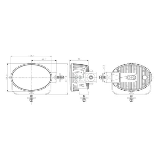 Gopart Fényvető LED munkalámpa ovális alakú 5100 lm 60 W