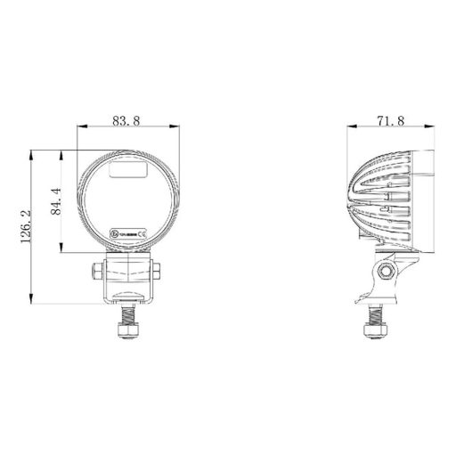Gopart Fényvető LED munkalámpa kör alakú 4000 lm 40 W