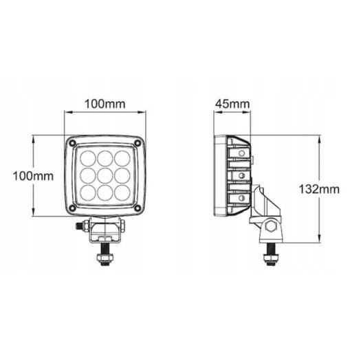 Gopart Fényvető LED munkalámpa négyzet alakú 3000 lm 27 W
