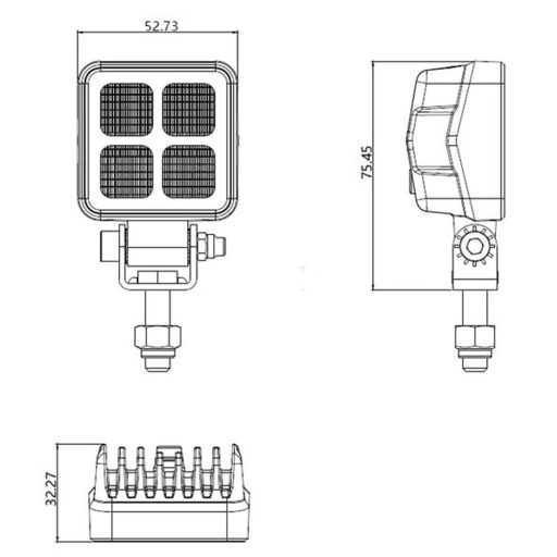Gopart Fényvető LED munkalámpa négyzet alakú 1200 lm 12 W