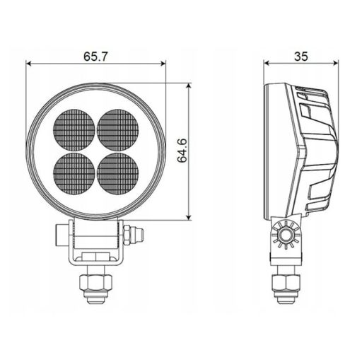 Gopart Fényvető LED munkalámpa kör alakú 1200 lm 12 W