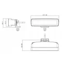 Gopart Tükröződésmentes spot LED munkalámpa téglalap alakú 2880 lm 30 W