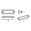 Gopart Tükröződésmentes fényvető LED munkalámpa téglalap alakú 2880 lm 30 W