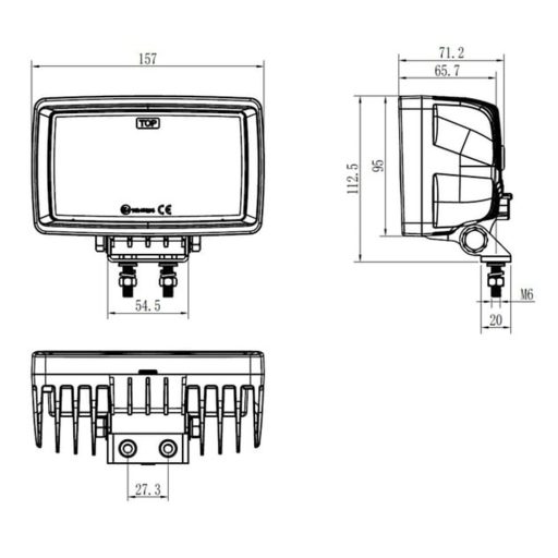 Gopart Fényvető LED munkalámpa téglalap alakú 5600 lm 40 W
