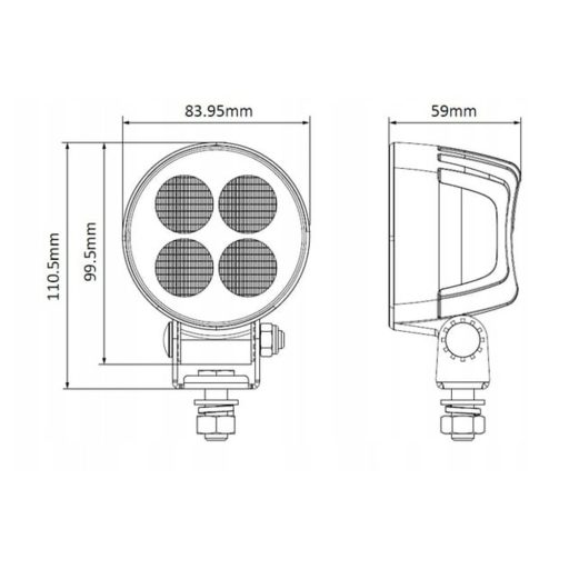 Gopart Fényvető LED munkalámpa kör alakú 2556 lm 24 W