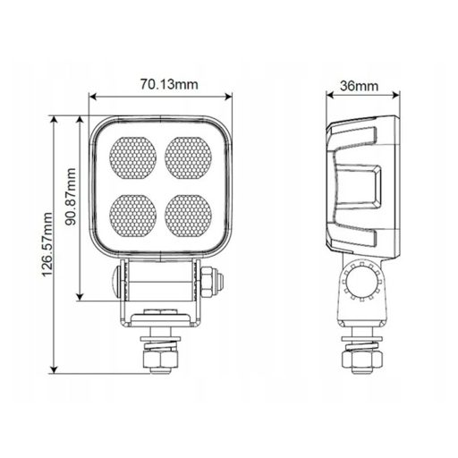 Gopart Fényvető LED munkalámpa négyzet alakú 2650 lm 40 W