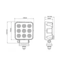 Gopart Fényvető LED munkalámpa négyzet alakú 6800 lm 90 W