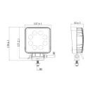 Gopart Spot LED munkalámpa négyzet alakú 2000 lm 24 W