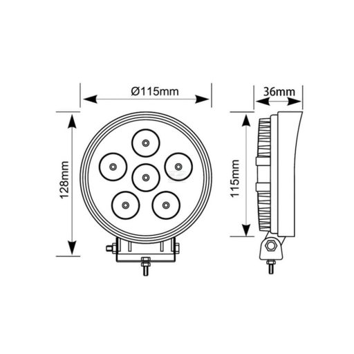 Gopart Fényvető LED munkalámpa kör alakú 3420 lm 27 W