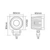 Gopart Spot LED munkalámpa négyzet alakú 900 lm 10 W 