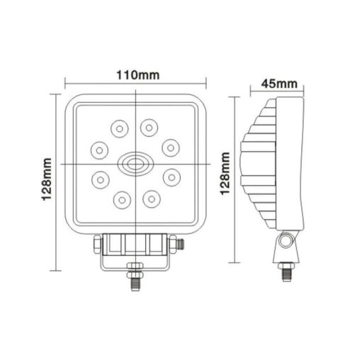 Gopart Fényvető LED munkalámpa négyzet alakú 1920 lm 24 W