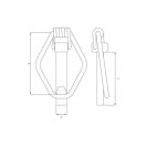 Rugós behajtható biztosítószeg 10 x 48 mm