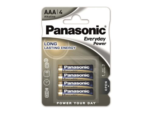 PANASONIC AAA/mikro tartós alkáli elem 1,5 V (4 db)