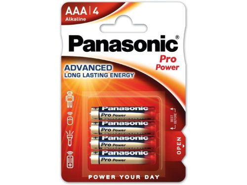 PANASONIC AAA/mikro szuper tartós alkáli elem 1,5 V (4 db)