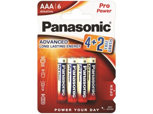 PANASONIC AAA/mikro szuper tartós alkáli elem 1,5 V (6 db)