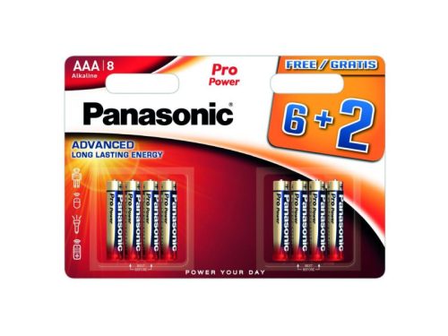 PANASONIC AAA/mikro szuper tartós alkáli elem 1,5 V (8 db)