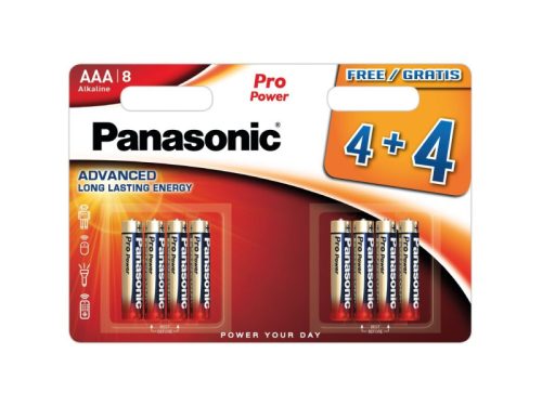 PANASONIC AAA/mikro szuper tartós alkáli elem 1,5 V (8 db)