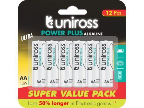 UNIROSS VALUE AA/ceruza tartós alkáli elem 1,5 V (12 db)