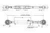 John Deere felső összekötő 296 mm - M30, 2 kat