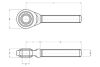 Felső támasztórúd orsó bal M24x3,0 - 19,4 mm