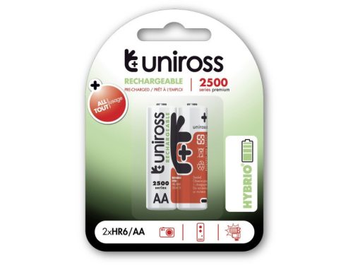 UNIROSS AA/ceruza akkumulátor 1,2 V 2500 mAh (2 db)