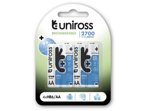 UNIROSS AA/ceruza akkumulátor 1,2 V 2700 mAh (4 db)