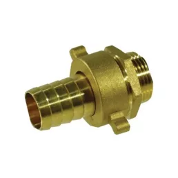   Sárgaréz tömlővég hollandi anyával hatlapú rásegítéssel 1 1/2" x 1 1/2"