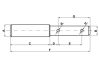 Felső támasztórúd lépcsős csapszeg 19/25x62,5 mm