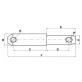 Alsó támasztórúd lépcsős csapszeg 22/28 x 182,5 mm