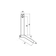 Csapszeg derékszögű fogantyúval és lánccal 32 x 190 mm