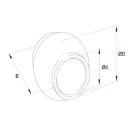 Alsó támasztórúd gömb Ø 56,4 mm