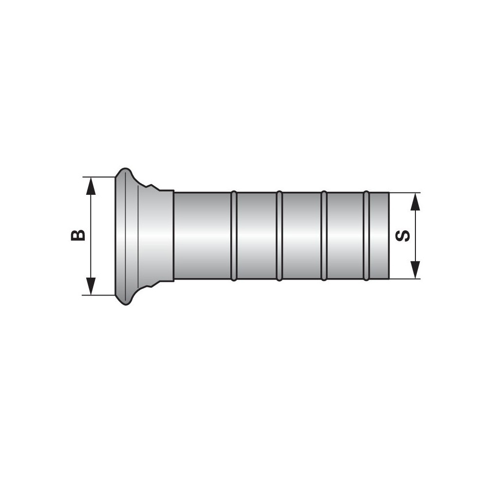 Bauer csatlakozó V-elem tömlőcsonkkal 5" - 120 mm tömlőhöz