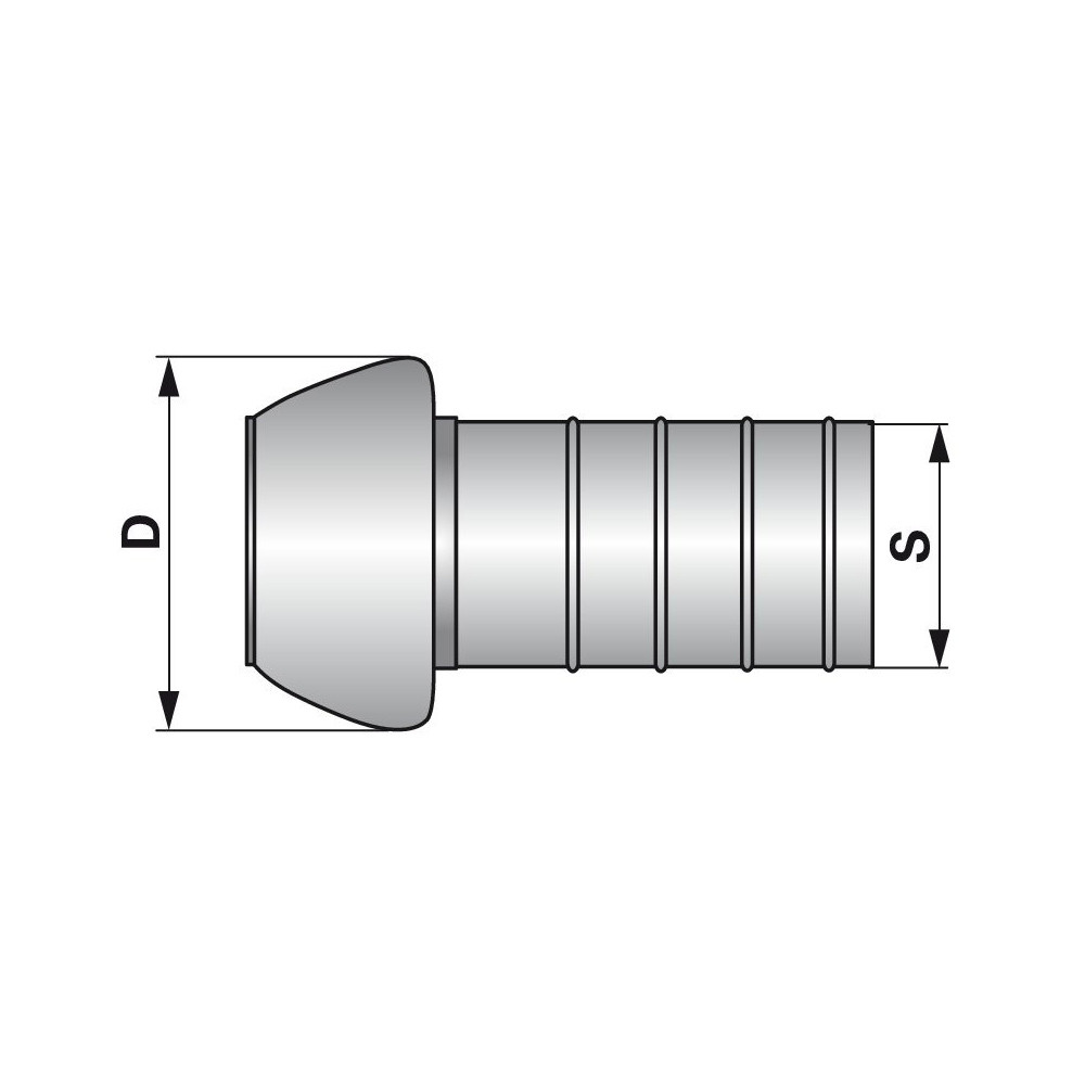 Perrot csatlakozó V-elem tömlőcsonkkal 4" - 90 mm tömlőhöz Perrot csatlakozó V-elem tömlőcsonkkal 4" - 90 mm tömlőhöz