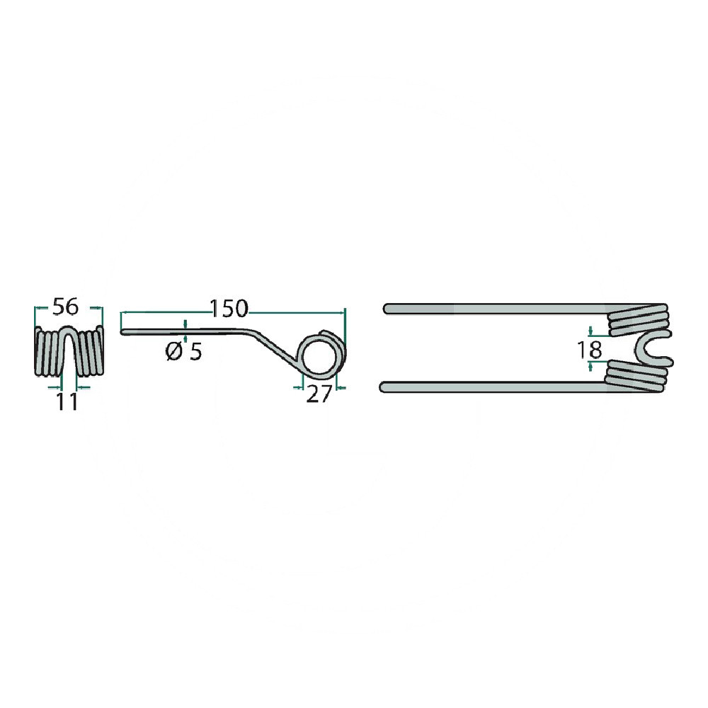 Rendfelszedő fog Kemper 5259160110620 (150 mm x 56 mm)