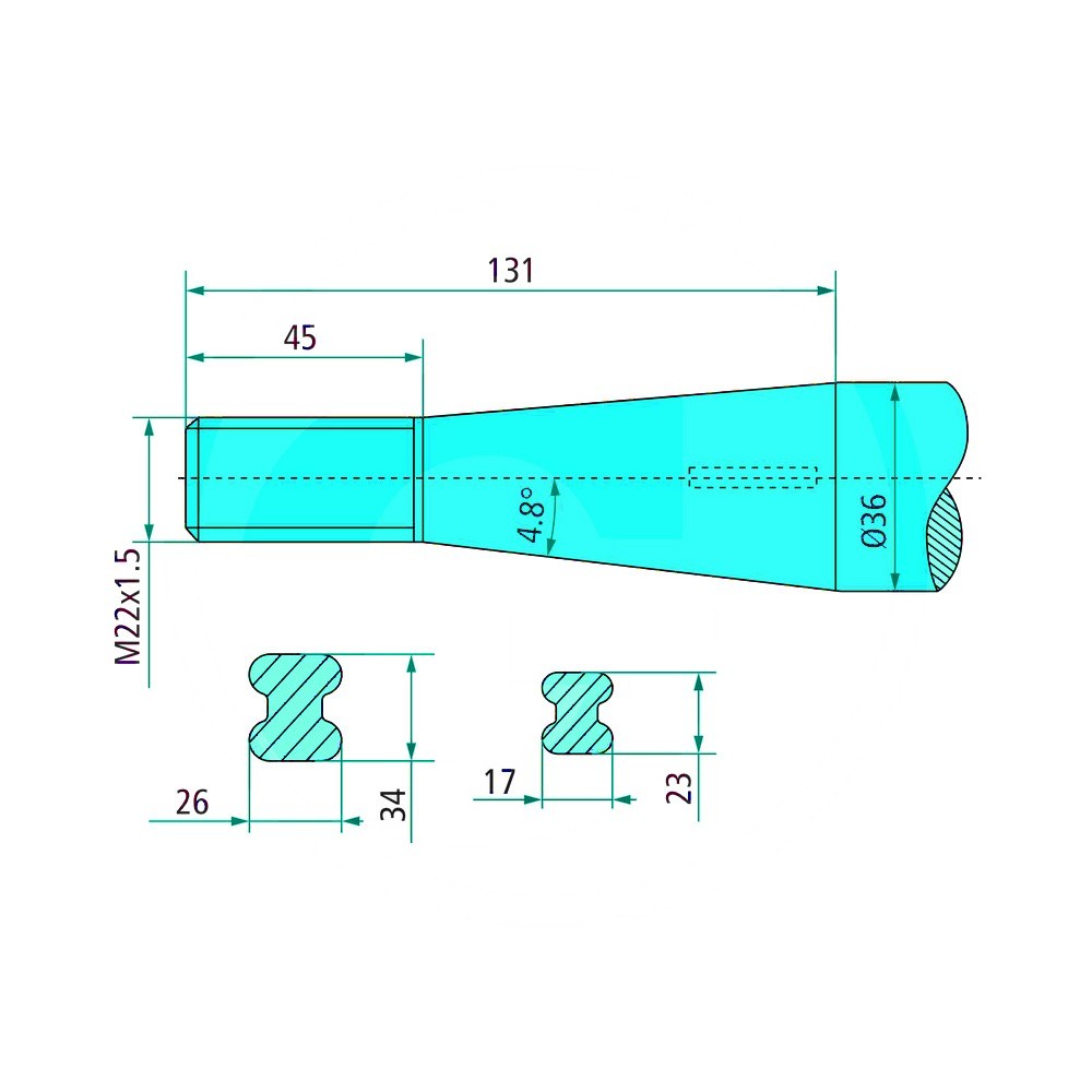 Homlokrakodó tüske Saphir 43011002201 - 1100 mm