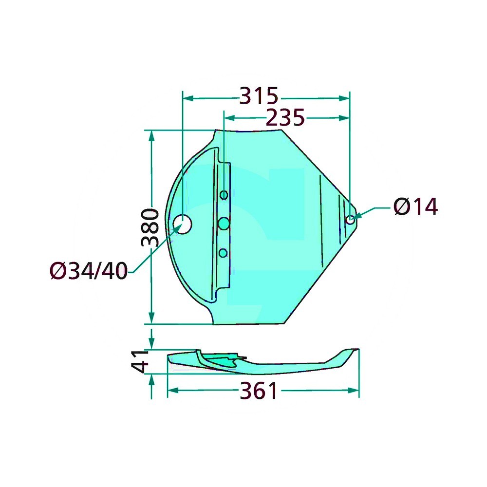 Csúszótalp Vicon VN18613484, 18613484