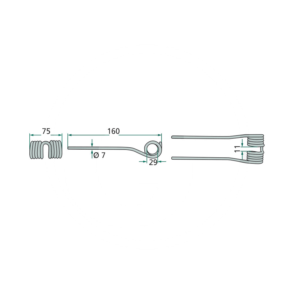 Rendfelszedő fog külső Krone 5259384360 (160 mm x 75 mm)