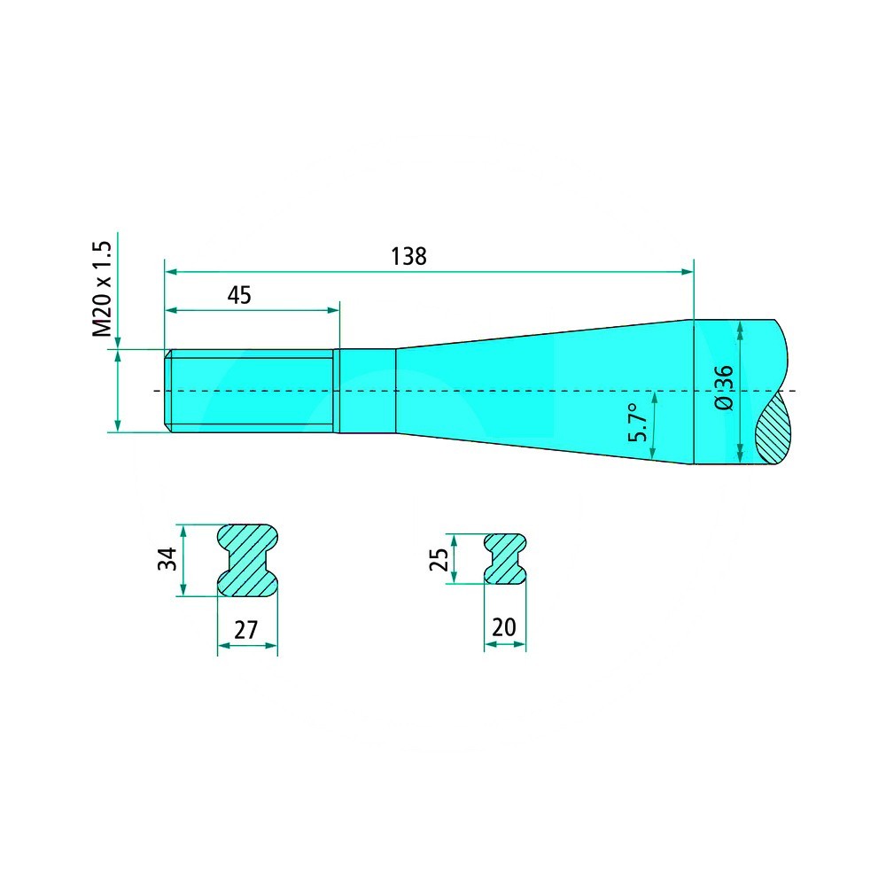 Homlokrakodó tüske Parmiter 43008002001 - 815 mm Homlokrakodó tüske Parmiter 43008002001 - 815 mm