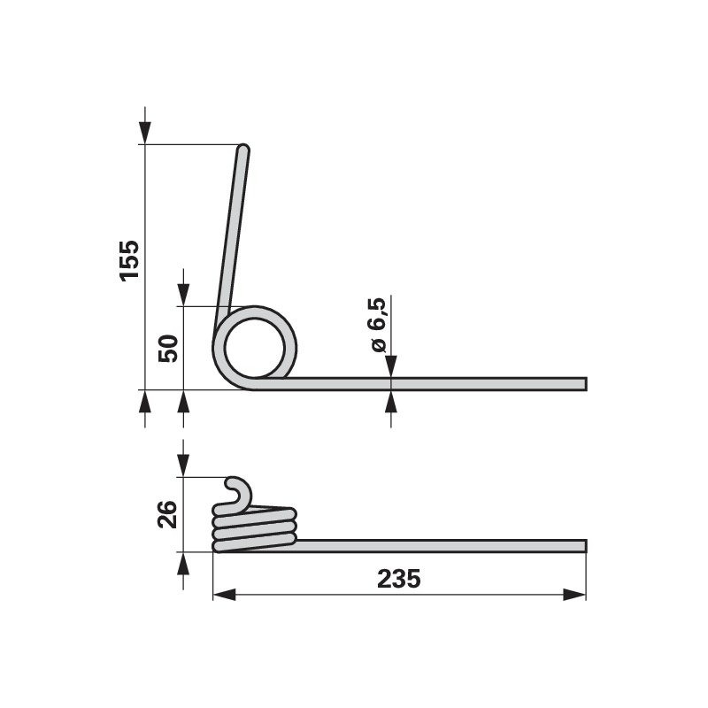 Magtakaró pálca első Hassia 3537047, D033298