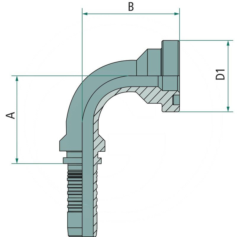 Préselhető csatlakozó 87010938 - PN 32 SFL 1 1/4" 90° Préselhető csatlakozó 87010938 - PN 32 SFL 1 1/4" 90°