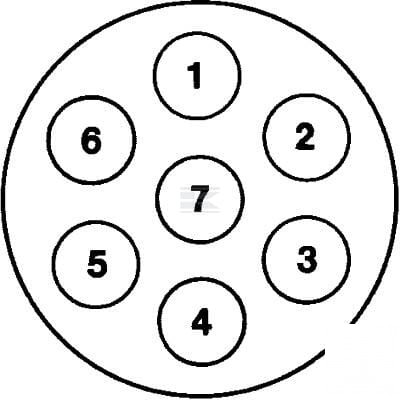 Csatlakozóaljzat 7 pólusú 8JB003834021