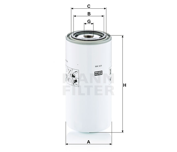 MANN FILTER Üzemanyagszűrő 565WK929X - New Holland