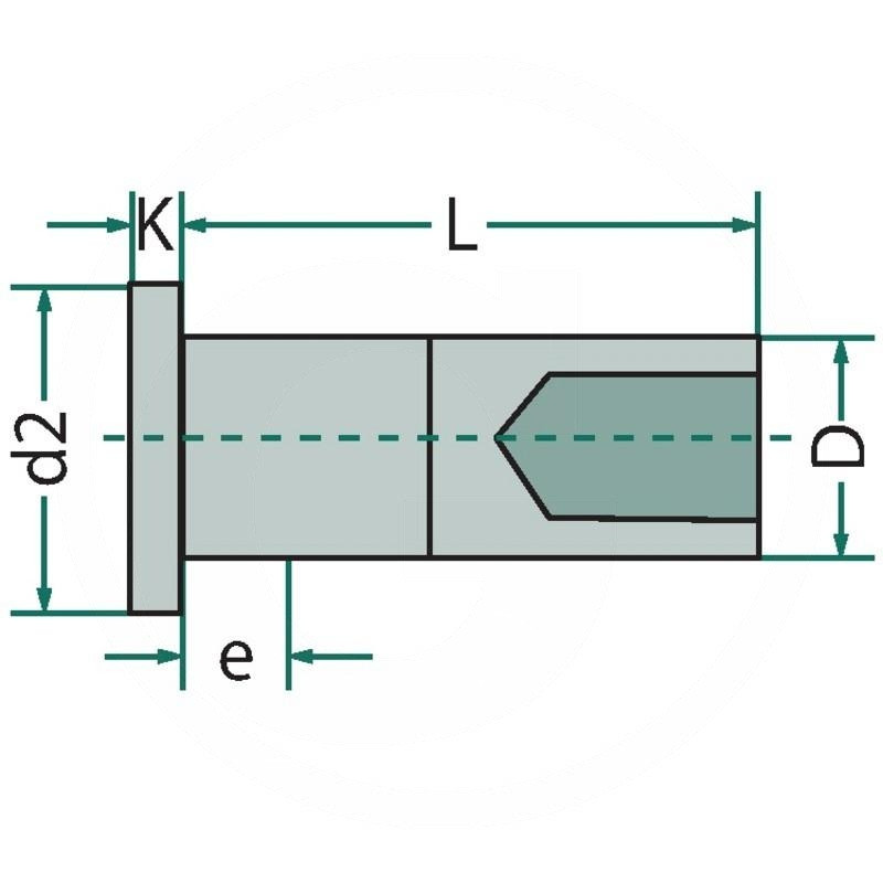 Acélszegecsek 8710000805 - 8 x 15 mm (100 db) Acélszegecsek 8710000805 - 8 x 15 mm (100 db)